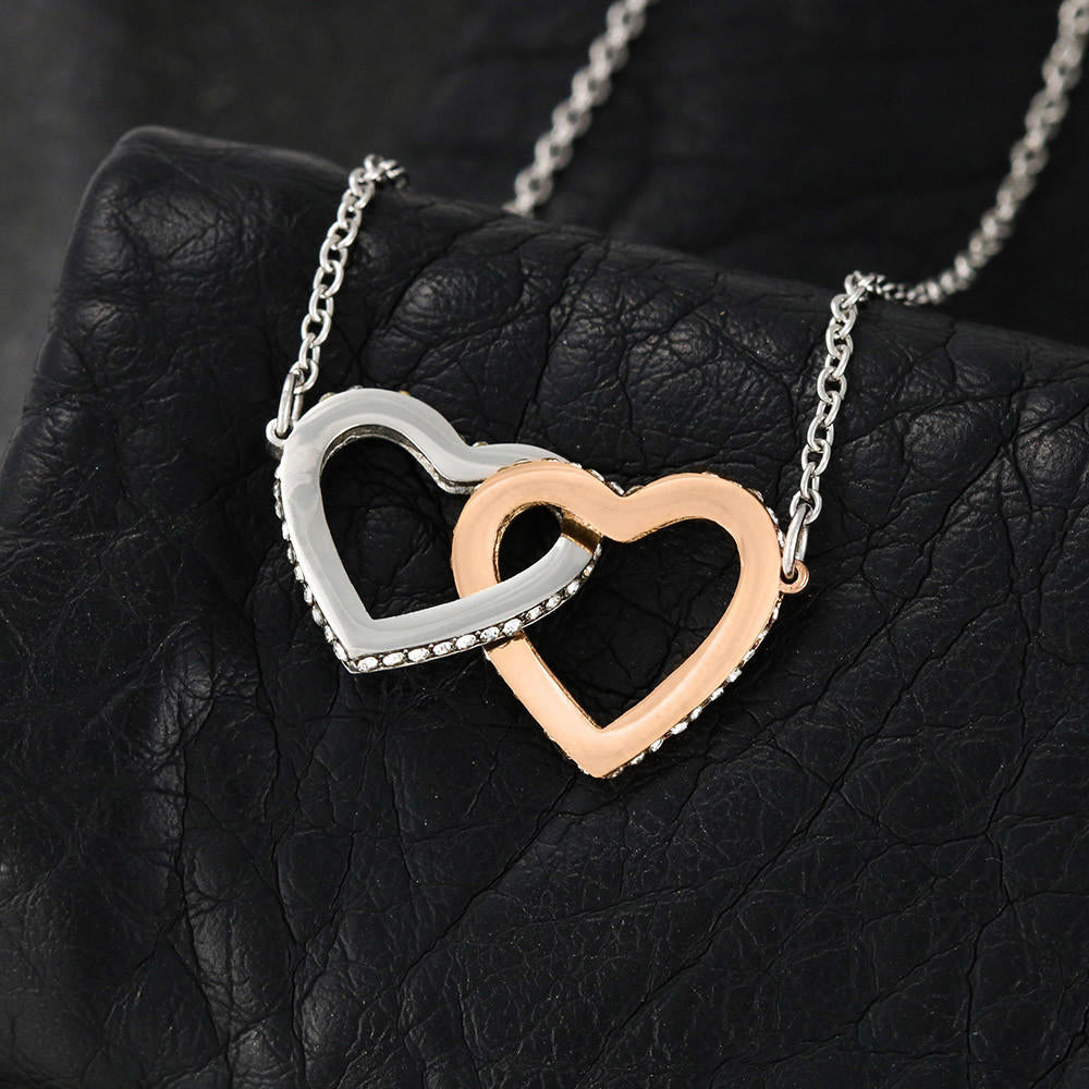 Gift for Daughter from Mom - Believe In Your Heart - Interlocking Hearts Necklace