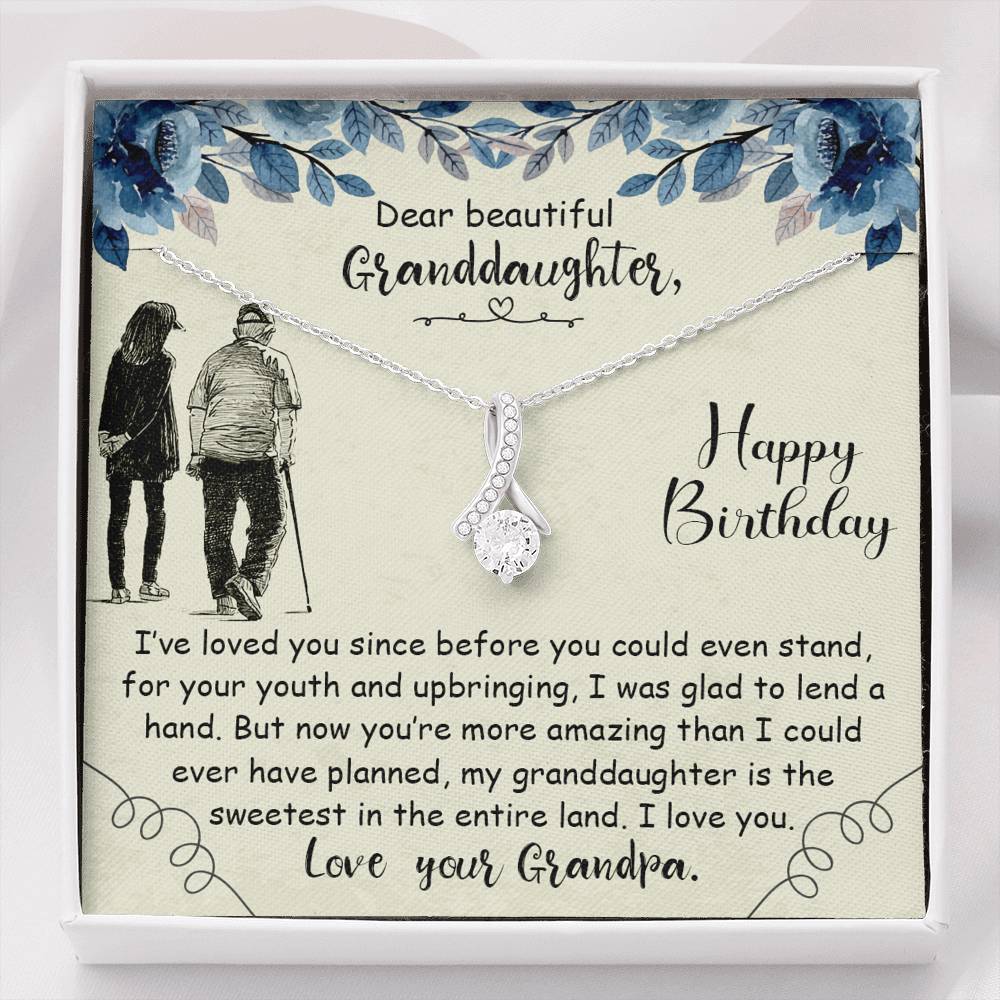 To Granddaughter from Grandpa - Happy Birthday - Alluring Beauty Necklace