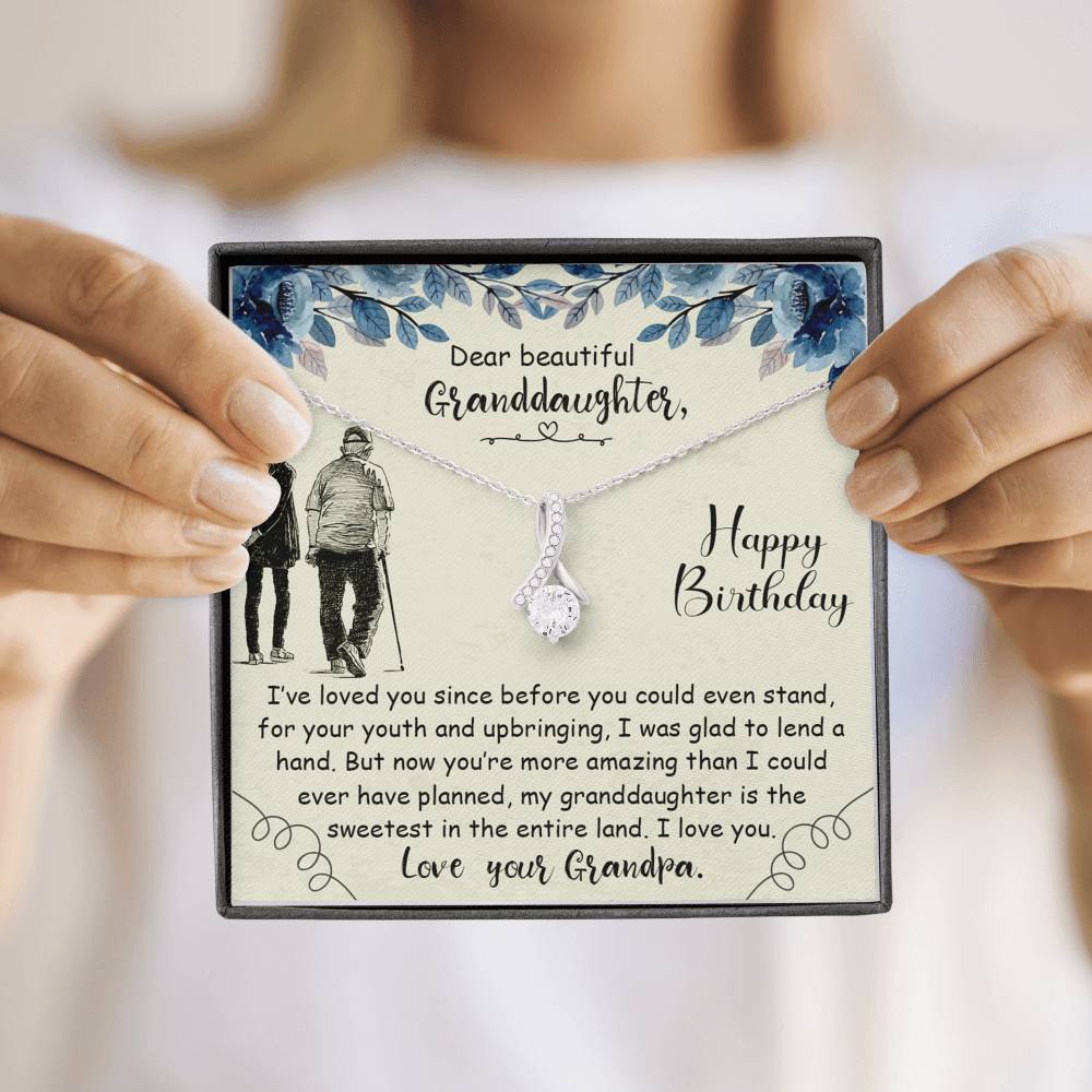 To Granddaughter from Grandpa - Happy Birthday - Alluring Beauty Necklace