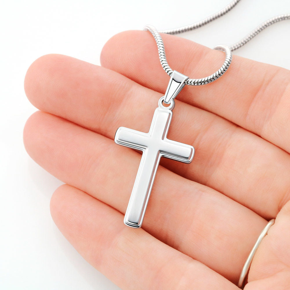 Gift for Grandson from Grandma/Grandpa - Beautiful Chapter - Cross Necklace