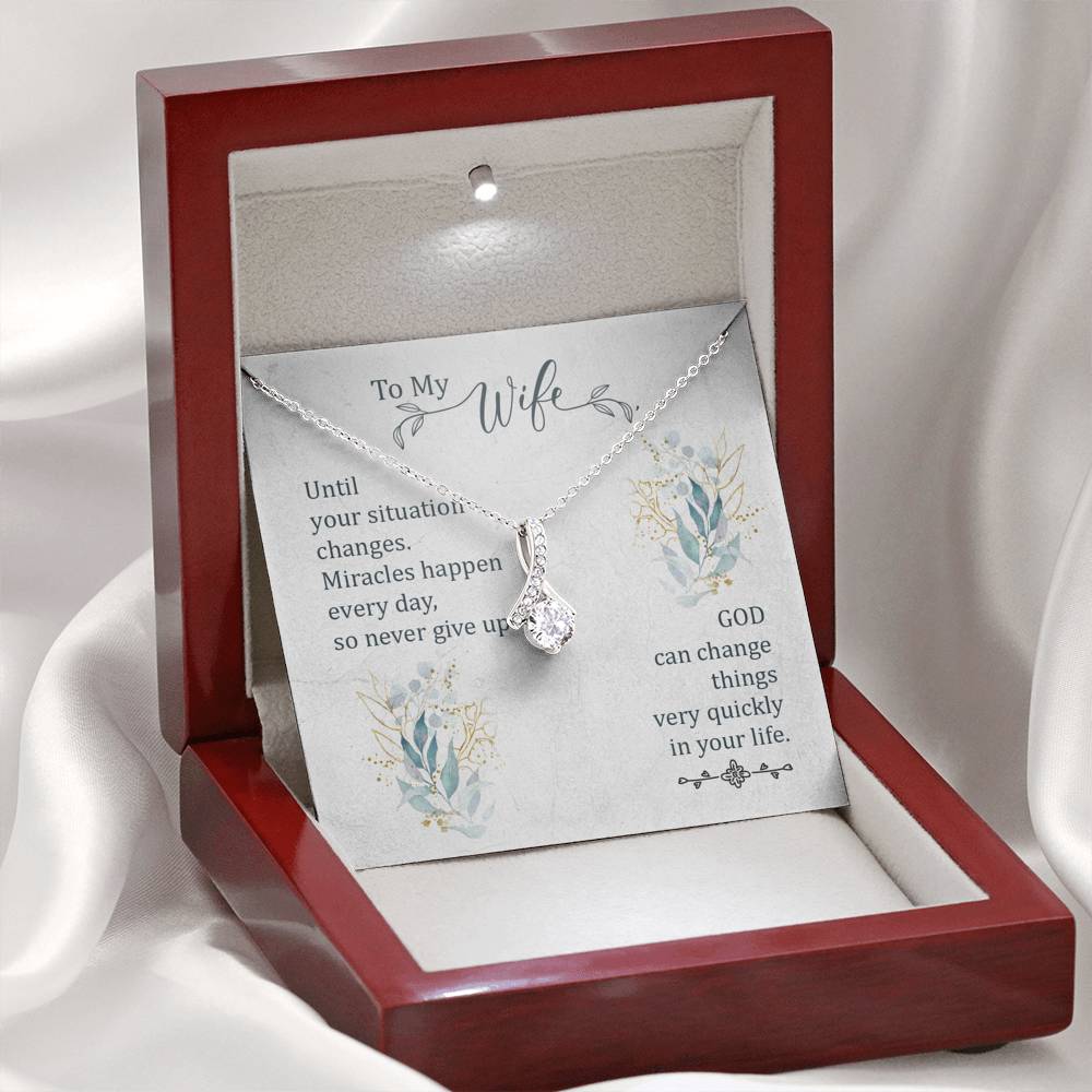 Gift for Wife - Miracles Happen - Alluring Beauty Necklace