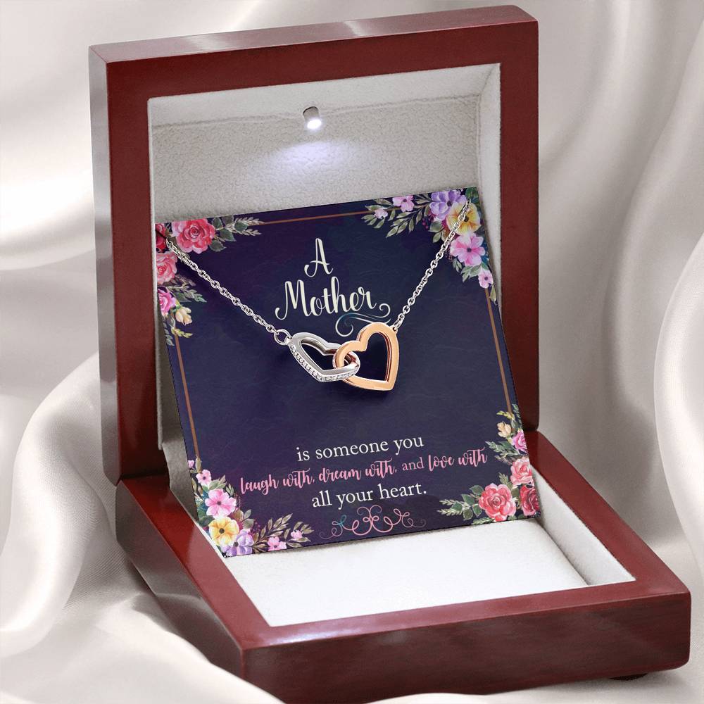 Gift for Mom - Interlocking Hearts Necklace