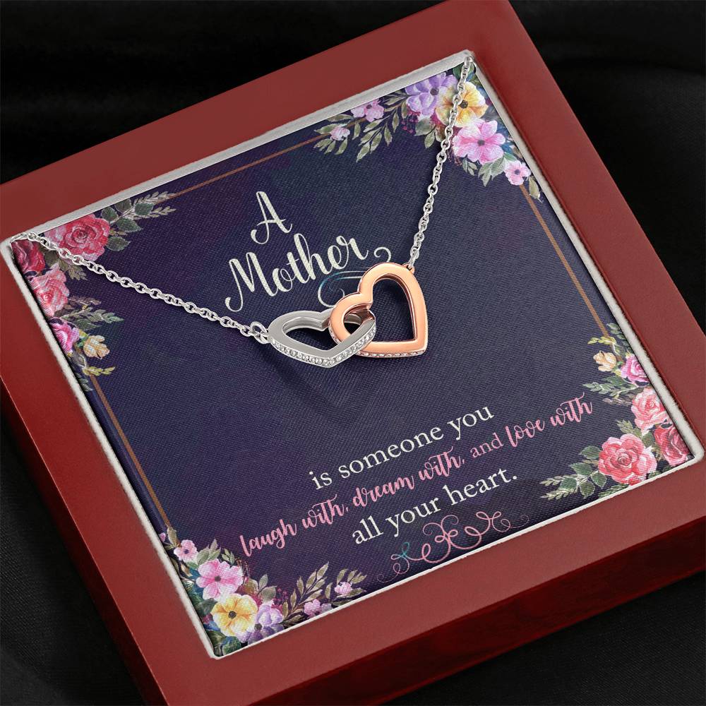 Gift for Mom - Interlocking Hearts Necklace